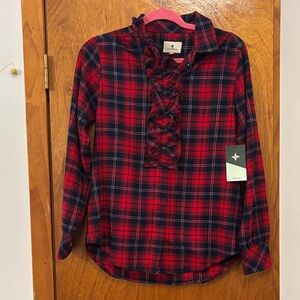 Tuckernuck Red and Black Plaid Button Down Shirt